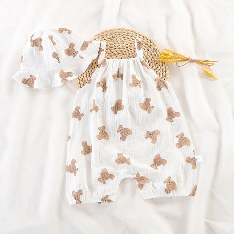 Newborn One-Piece Infant Summer Muslin Romper