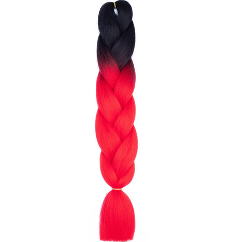 AZQUEEN 24 Inch Jumbo Braids Extensions Synthetic Braiding Hair Afro Ombre Color kanekalon Hair for Children Braid