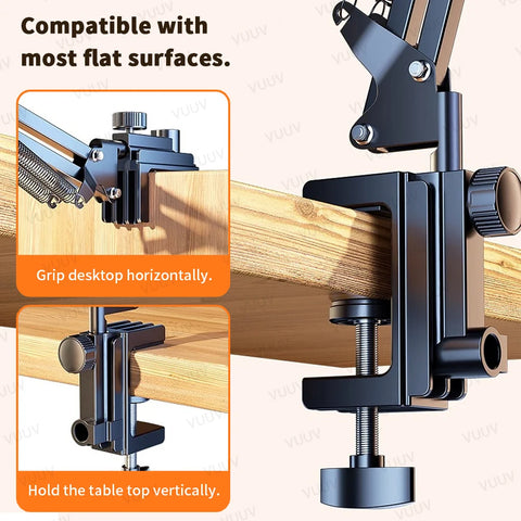 VUUV Tablet Holder iPad Desk Stand with 360° Adjustable Foldable Metal Arm Tablet Bracket for Xiaomi Samsung iPad Accessories