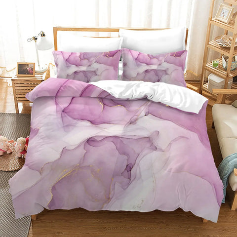 Marble Patterns Printed Bedding Set