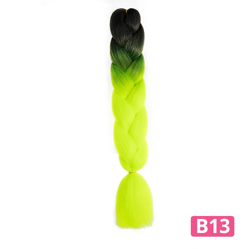 Colorful Hair for Braids Synthetic Braiding Hair Extensions for Girls Jumbo Braid Hair for Crochet Box Expression Braiding Hair