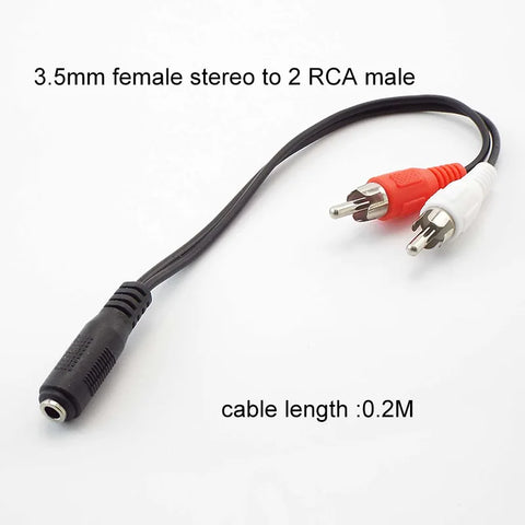 1Pcs 3.5mm male female Adapter