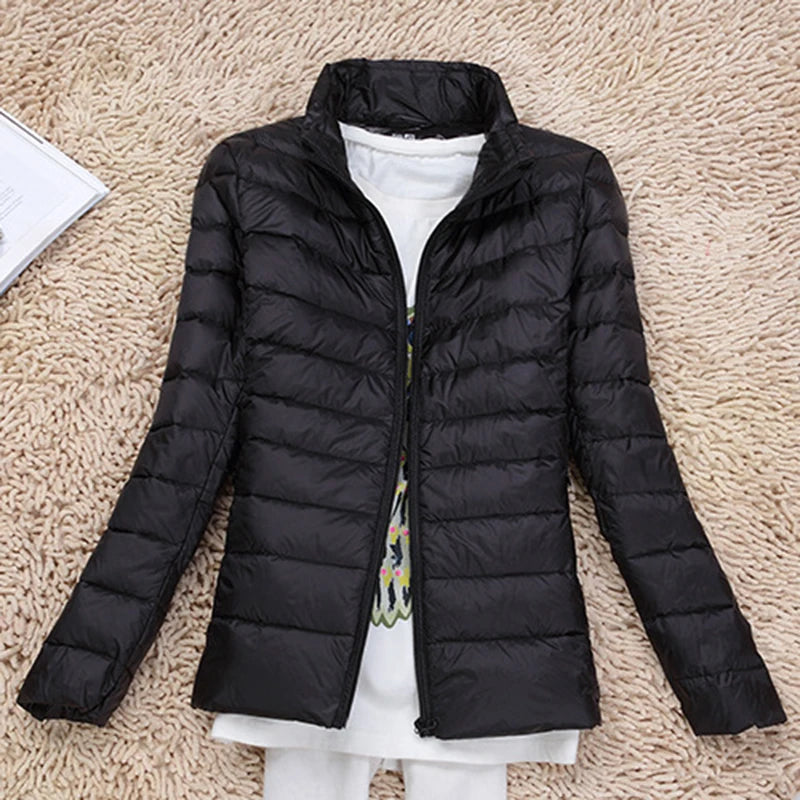 Lightweight Short Slim White Duck Down Ladies' Jacket