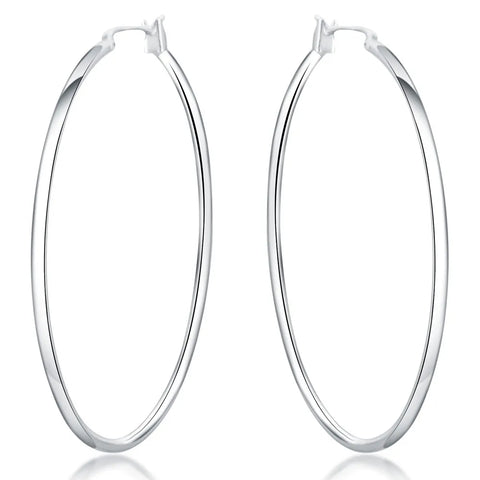 Circle Round Simple Hoop Earrings For Women