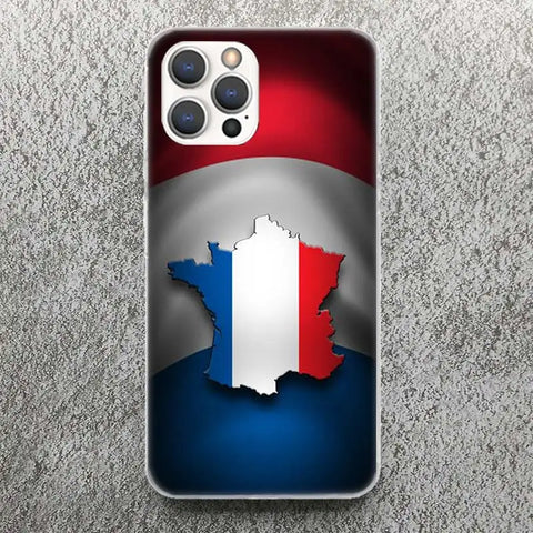 France Flag Print Soft Case for iPhone 11 13 14 Pro Max 15 Art 12 Mini Phone Shell XS XR X SE 7 Plus 8 Pattern Cover