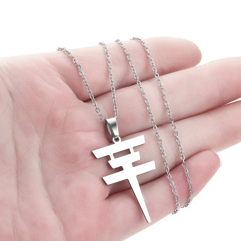 Tokio Hotel Pendant Necklace for Men Women Kpop Collar Collares Para Mujer Choker Stainless Steel Jewelry Korean Fashion Chain