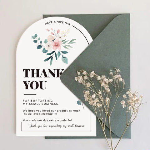 Full color double-sided printing Custom Thank You Cards business card Gift card Wedding invitation Arch Card Heart Card