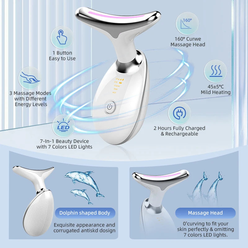 EMS Facial Microcurrent Neck Face Lifting Massager