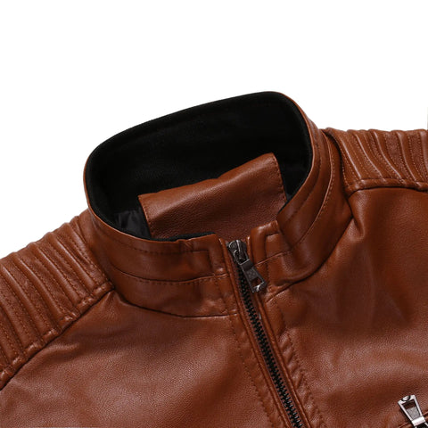 Men Causal Vintage Leather Jacket