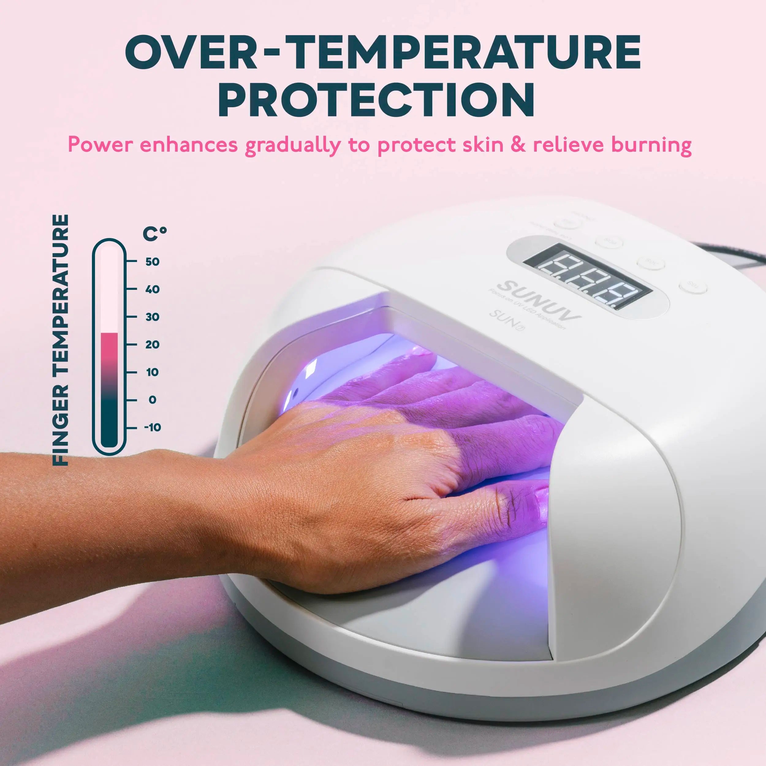 SUNUV Nail lamp SUN7 UV LED Nail Lamp Dryer Big Power Fast Curing Nail Gel Professional Nail Dryers UV Gel Drying Tools Machine