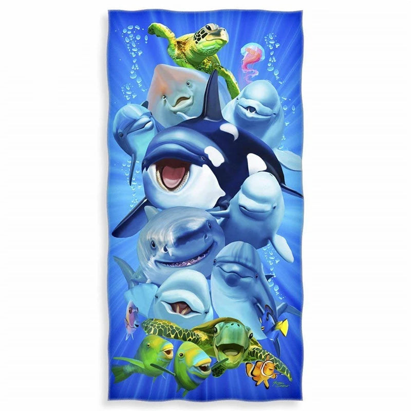 Ocean Animals Cotton Bath Towels