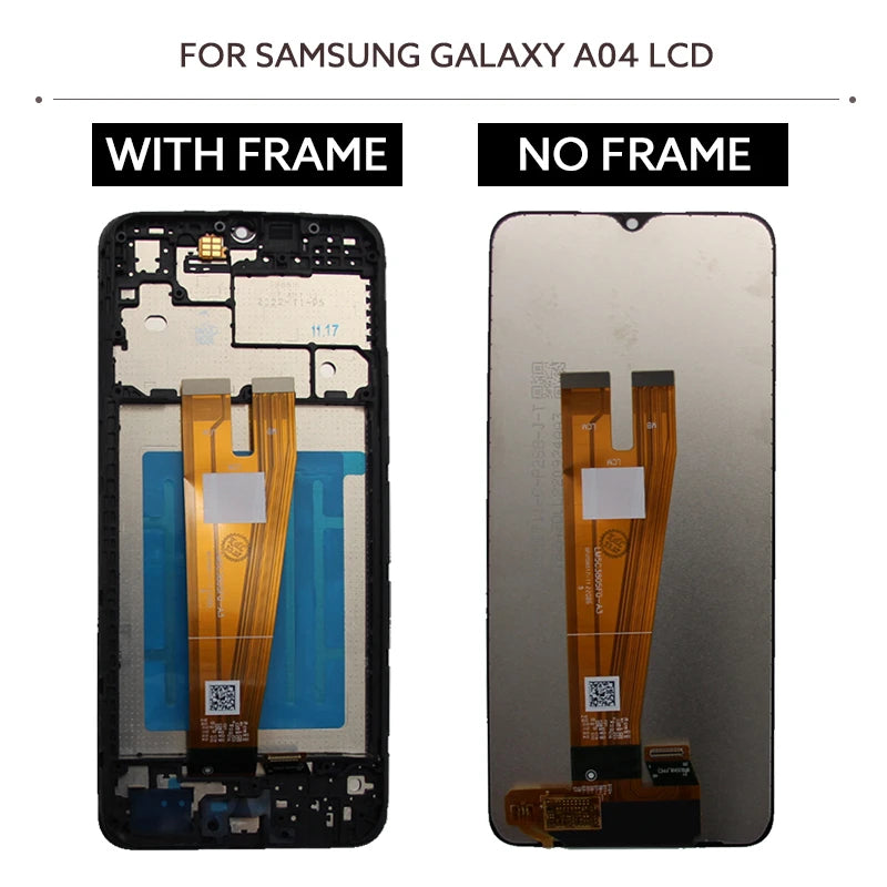 For Samsung Galaxy A04 LCD Display Touch Screen Digitizer Assembly 6.5" A045F A045F A045M LCD Display Replacement Repair Parts