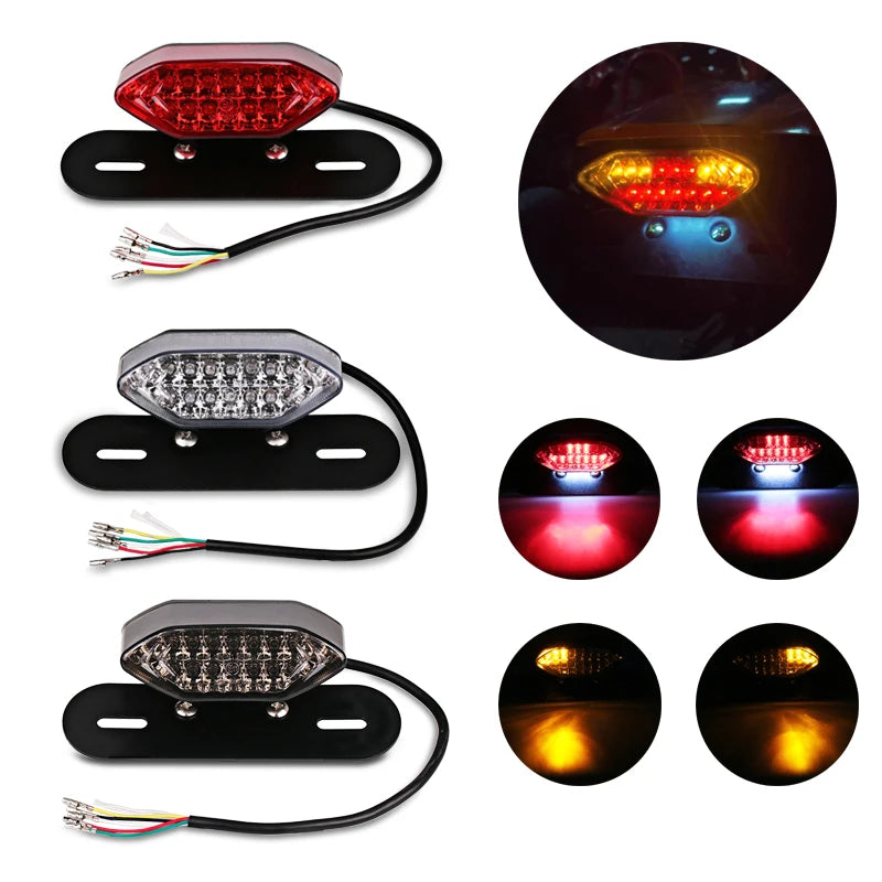 LEDLights For Motorcycle Waterproof Motorcycle Turn Signals Light Integrated Tail Brake Stop License Lamp Motorcycle Accessories