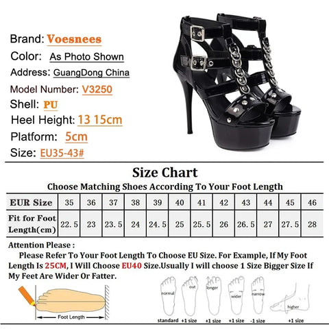 Gladiator Shoes Women Steel Tube Dancing Striptease Walking Show Sandals Model high-heeled 13cm Rom Sandals Platform Club Shoes