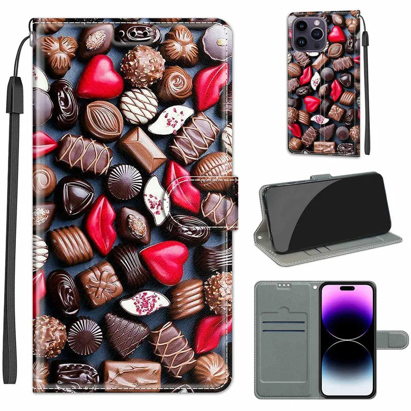 Flower Pattern Flip Case For Samsung Galaxy