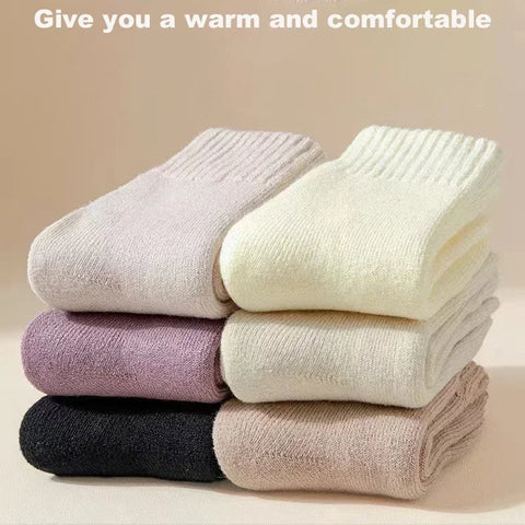 3 Pairs Women Socks Wool Autumn Winter Warm Socks