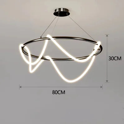 Nordic Led Long Hose Chandelier for Table Dining Room Kitchen Bar Minimalist Pendant Lamp Home Decor Lighting Lusters Luminaires