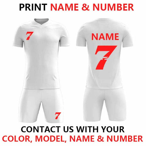 Kids Football Jersey Personalized Custom Boy Soccer Jersey Set Polyester Soccer Uniform Breathable Football Uniform For Children