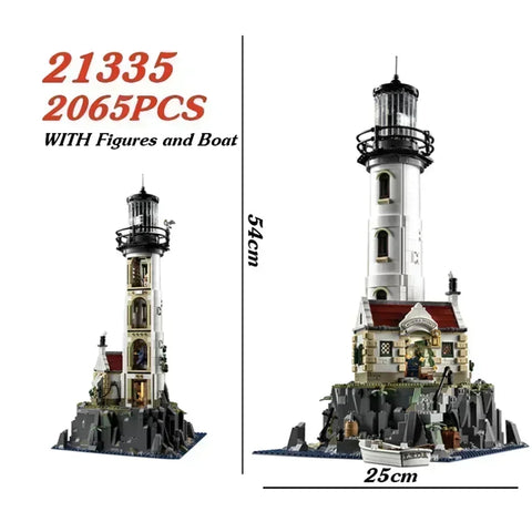 2065 PCS Motorised Lighthouse Building Blocks Bricks Kids Christmas Birthday Gifts Toy Compatible With 21335