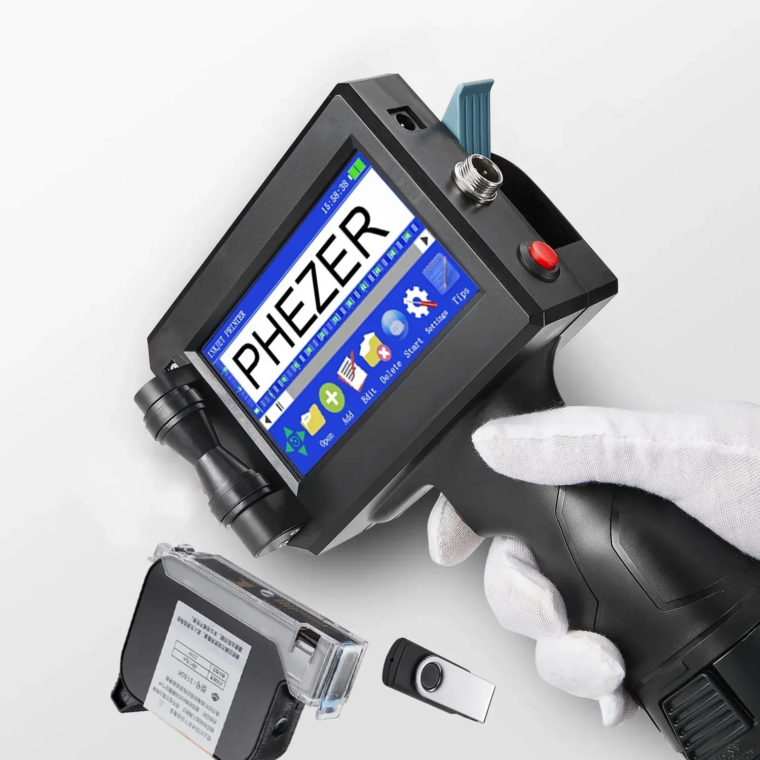 QR Bar Batch Code Date Number Logo Expiry Date Handheld Inkjet Printer