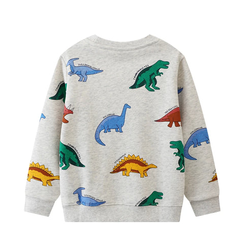 Cartoon Dinosaurs Sweatshirt Spring Autumn Tops Hoodies