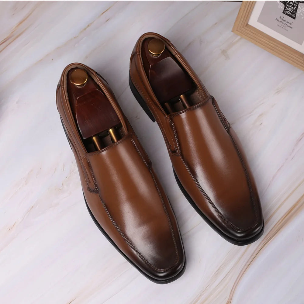 Classic Business Men's Dress Shoes Fashion Elegant Formal Wedding Shoes Men Slip On Office Oxford Shoes For Men 559