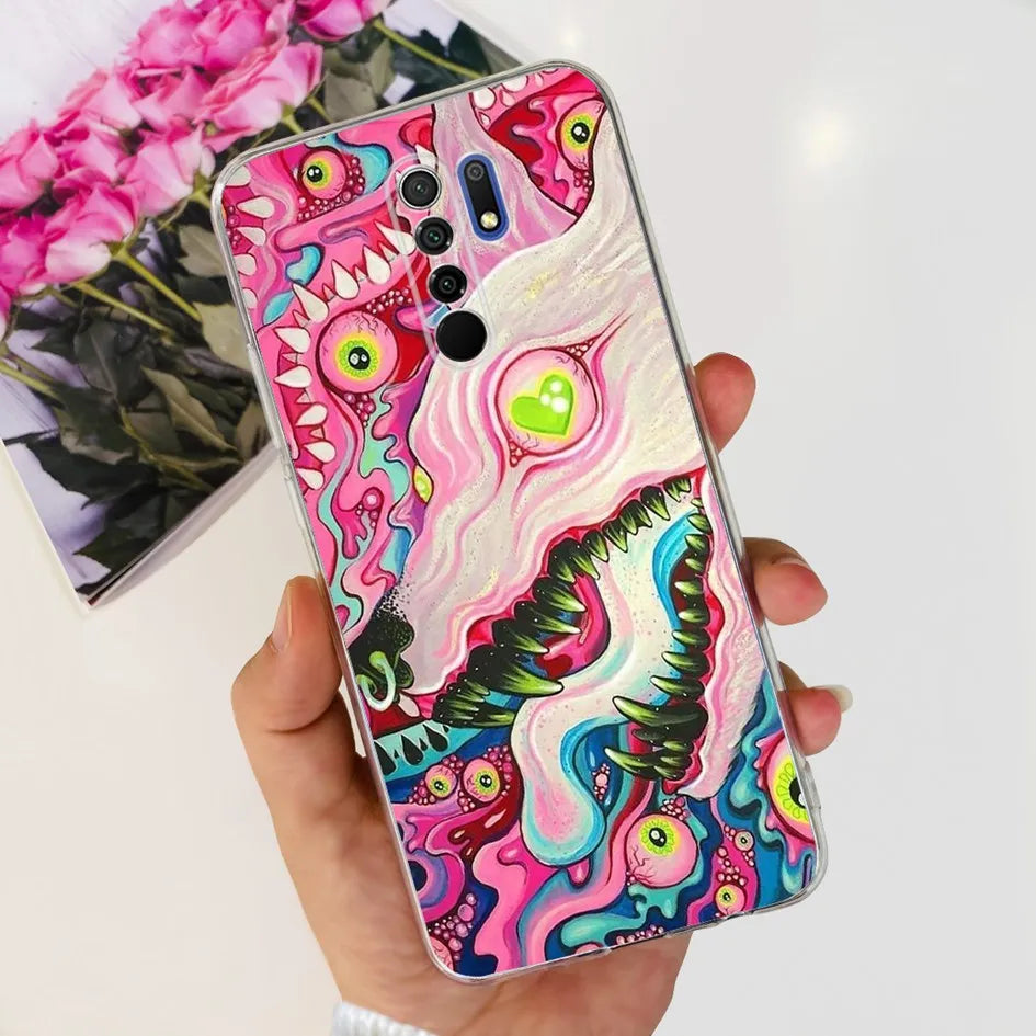 For Xiaomi Redmi 9 Prime Case Fashion Marble Soft Silicone Transparent Phone Back Cover For Xiaomi Redmi 9 Bumper on Redmi9 Capa