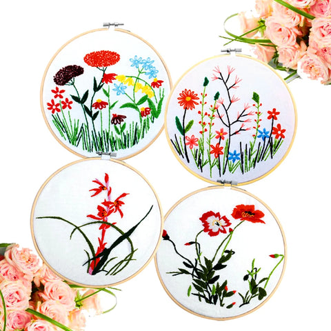 5pcs Embroidery Hoops Frame 13-30cm Wooden Embroidery Hoop Rings Circle Embroidery Loops For DIY Cross Stitch Needle Craft Tool