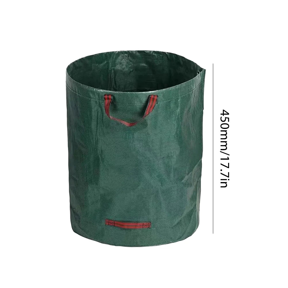 60L-500L Reusable Garden Bag Large Capacity Leaf Sack Light Trash Can Foldable Garden Garbage Waste Container Storage Bag