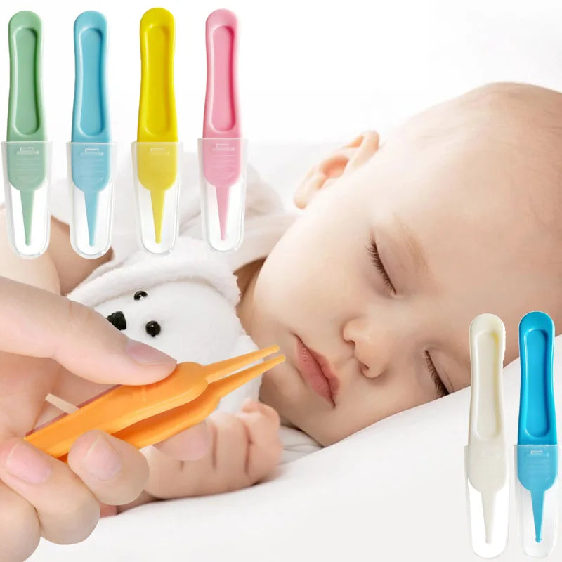 Round Head Clamp Infant Tweezers Ear Nose Nasal Cleaner Clip Clean Tweezers Tools