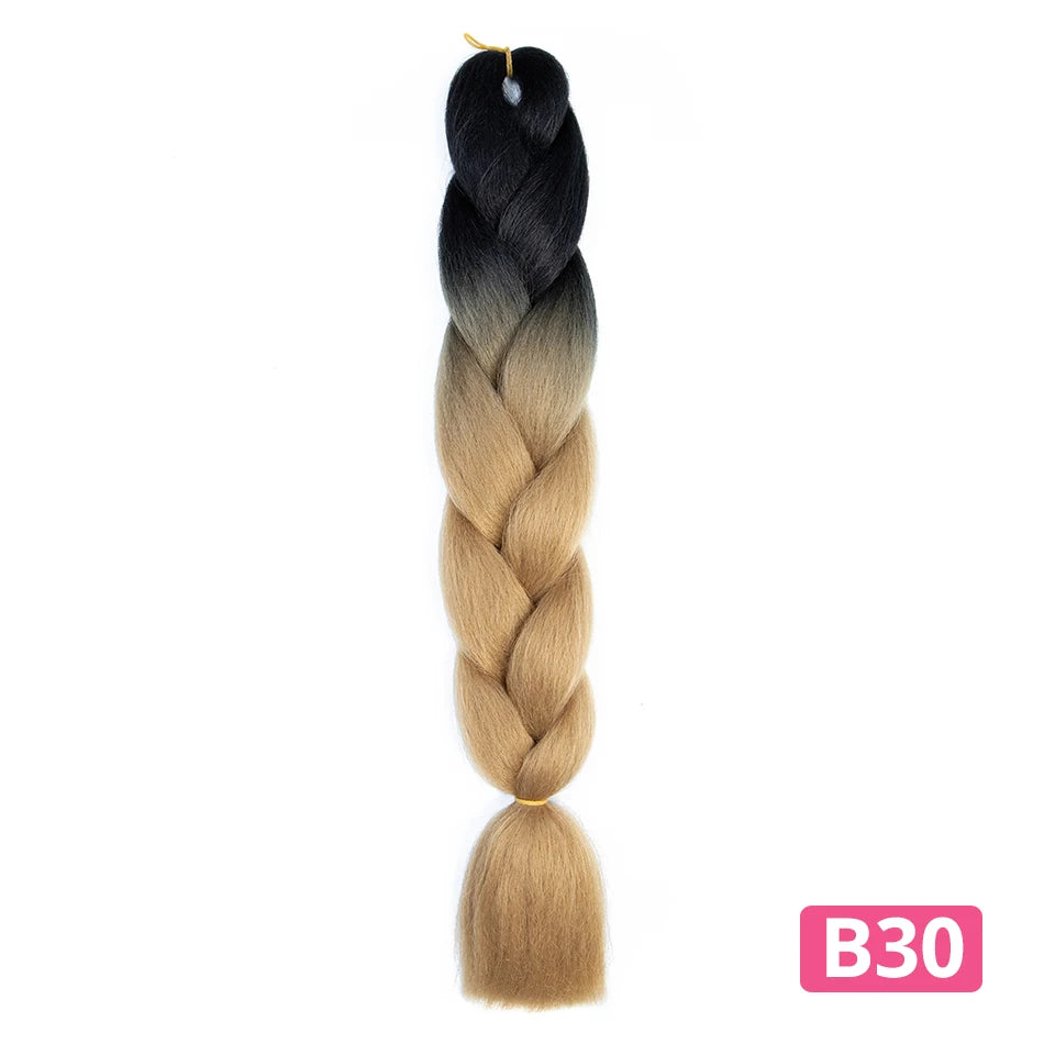 Colorful Hair for Braids Synthetic Braiding Hair Extensions for Girls Jumbo Braid Hair for Crochet Box Expression Braiding Hair