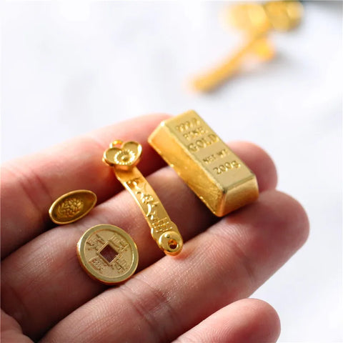 Gold Bar Miniature Mini Gold Ingot Coins