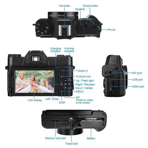 4K Digital Camera For Photography and Videography