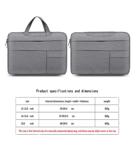 Handbag Laptop Bag 12 13 14 15 15.6 Inch For Apple MacBook Air ASUS Case Cover Notebook Accessory Women Men Briefcase