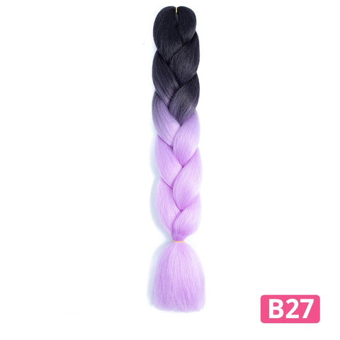 Colorful Hair for Braids Synthetic Braiding Hair Extensions for Girls Jumbo Braid Hair for Crochet Box Expression Braiding Hair