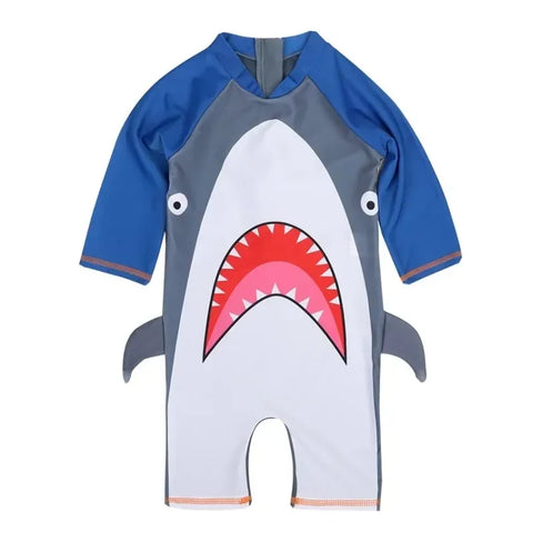 Baby Swimsuit One-Piece Bathing Suit Boy with Sun Cap UPF50 UV Protection Long Sleeve Dinosaur Children's Swimwear for Toddler