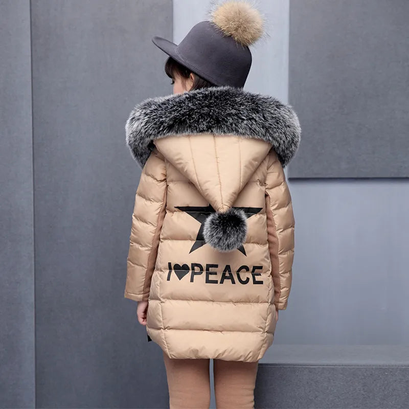 Girl Clothing Sets For Russia Winter Hooded Vest