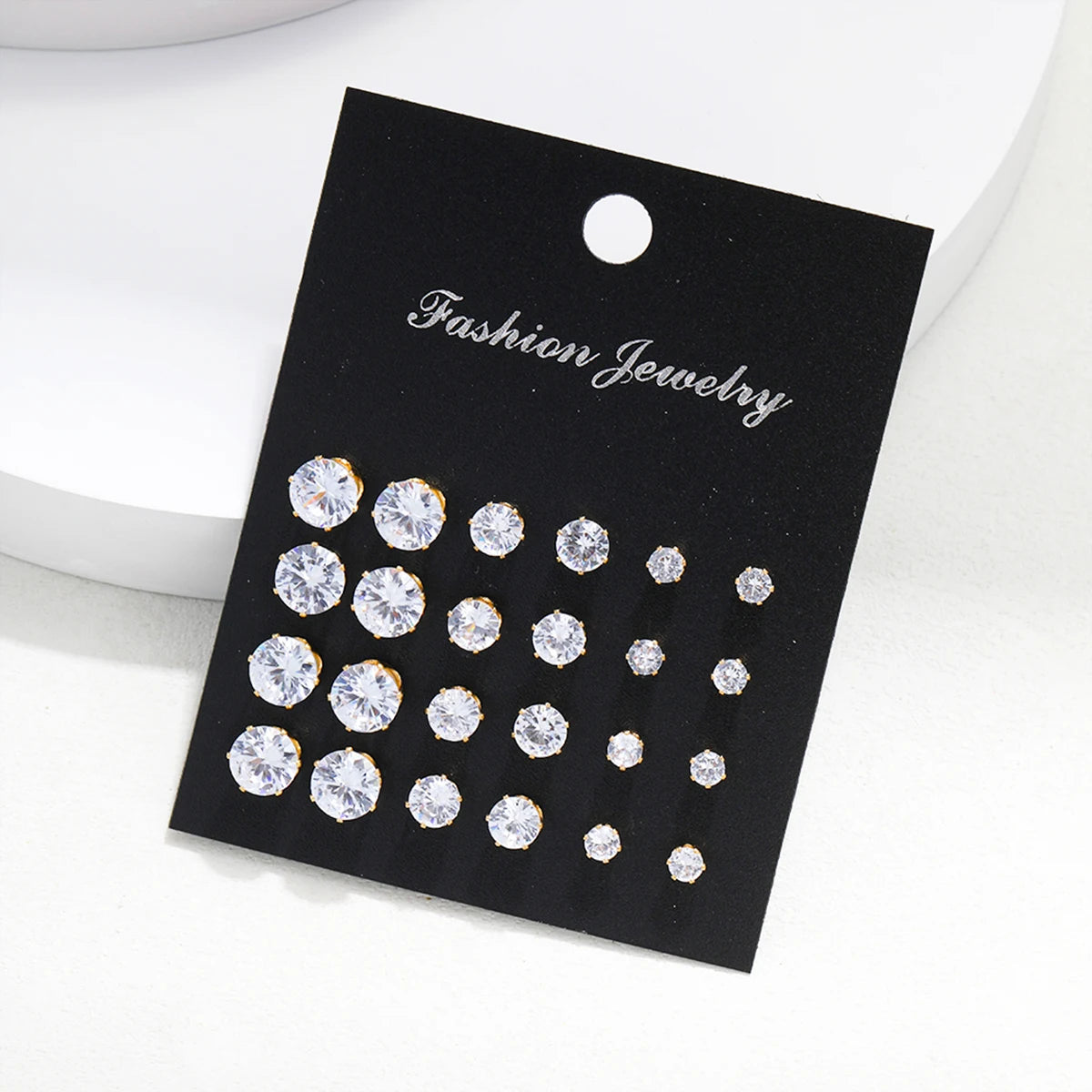 54 Pcs/Set Fashion Metal Earrings Sets for Women Boho Vintage Pearl Zircon Geometric Stud Earrings 2024 New Trendy Jewelry Gifts