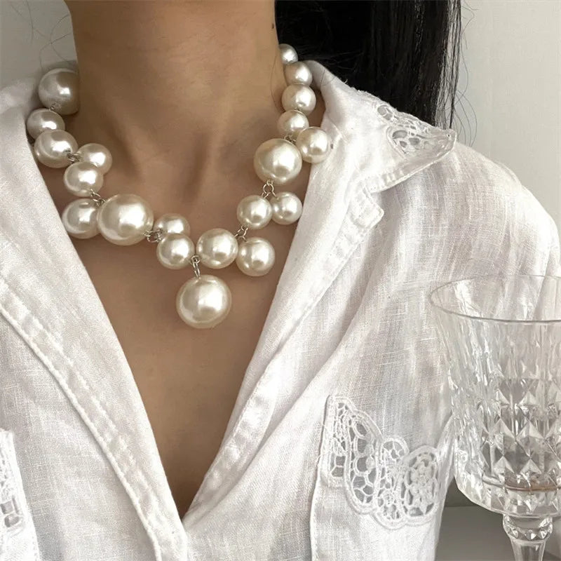 YANGLIUJIA Pearl Necklace European And American Style Personality Fashion Necklace Ms Girl Travel Wedding Accessories 2023