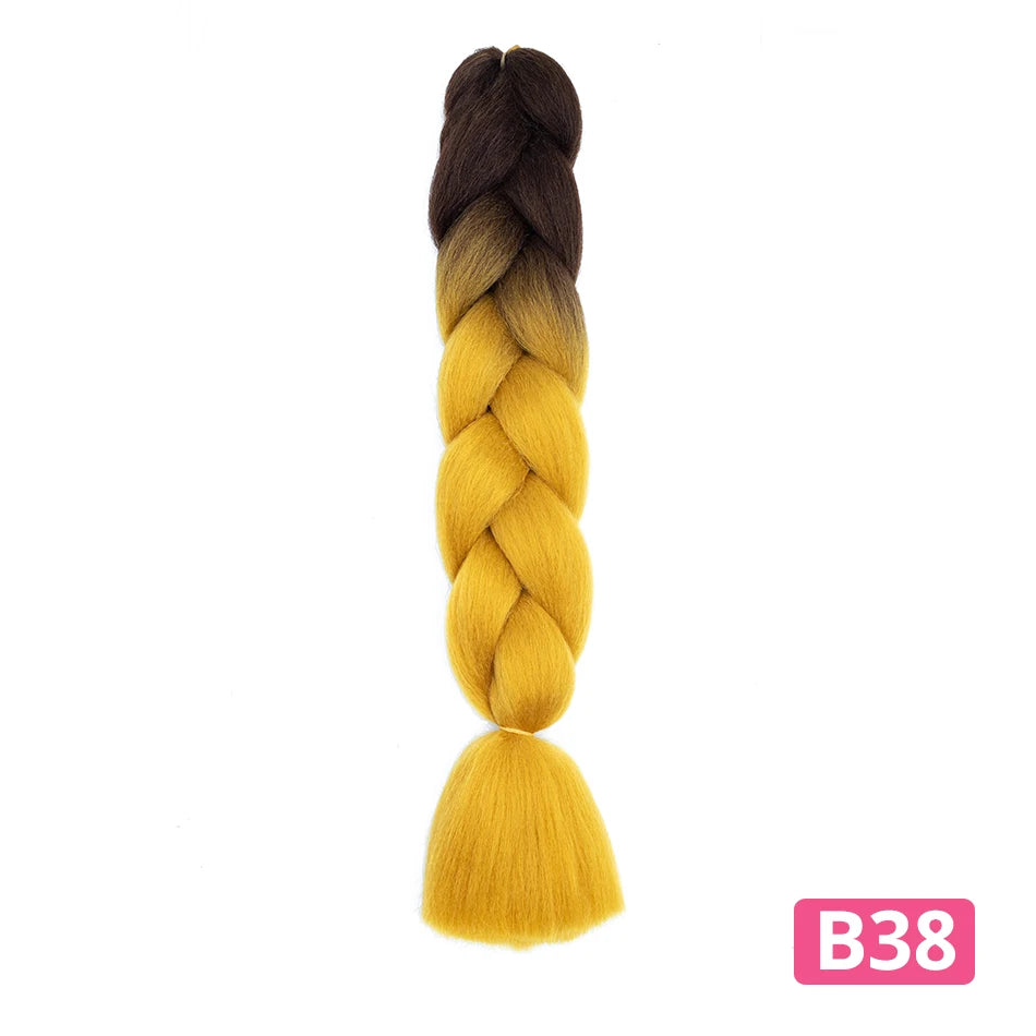 Colorful Hair for Braids Synthetic Braiding Hair Extensions for Girls Jumbo Braid Hair for Crochet Box Expression Braiding Hair