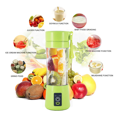 Electric 6 Blades Juicer Cup Machine Mini 380ml