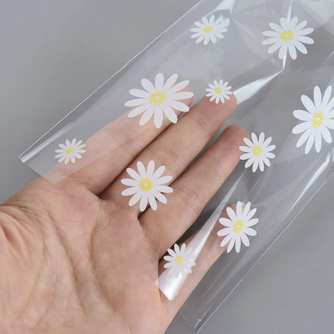 Transparent Flower Cookie Baking Packaging Bag for Wedding Birthday Party DIY Gifts Wrapping