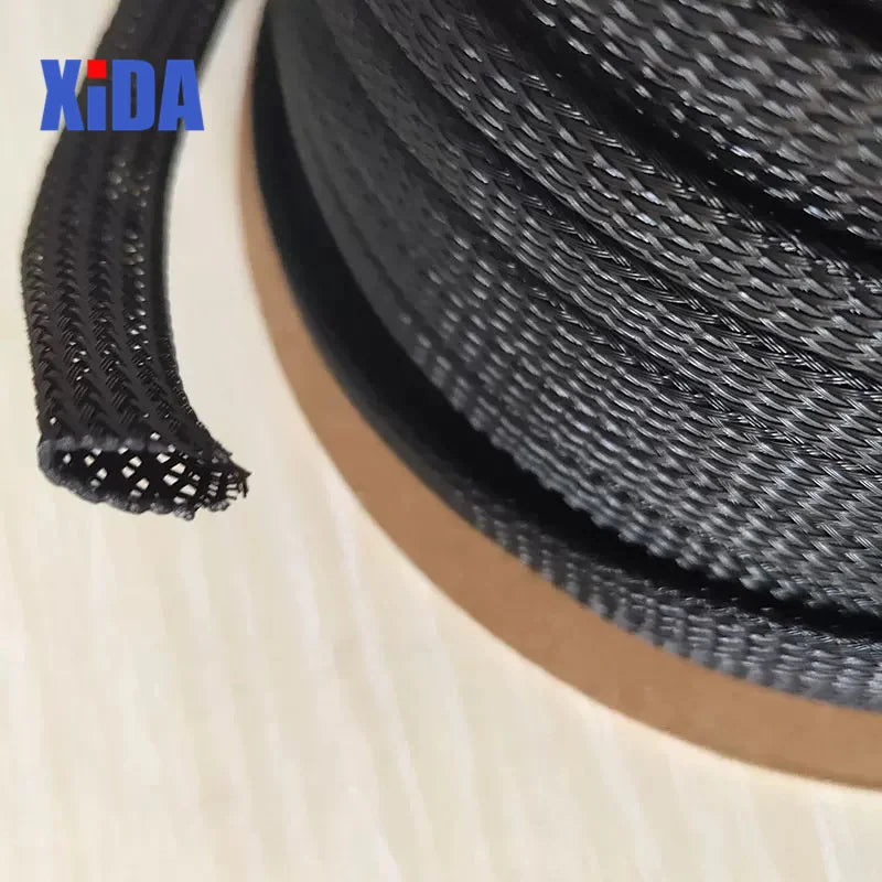 5/10M Black Insulated Braid Sleeving 2/4/6/8/10/12/15/20/25mm Tight PET Wire Cable Protection Expandable Cable Sleeve Wire Gland