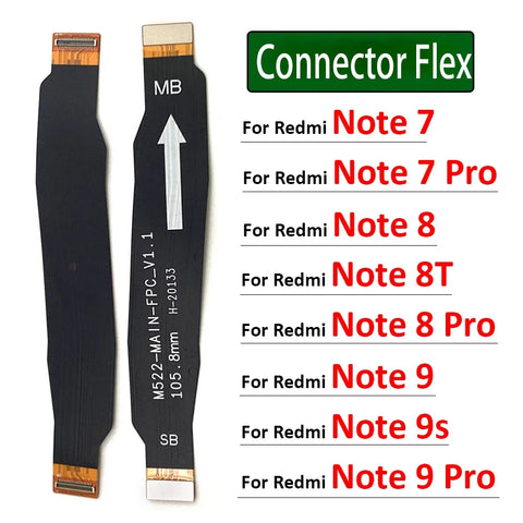 New For Xiaomi Redmi Note 6 7 8 8T 9 9s Pro Main Board Mainboard Motherboard Connector Flex Cable