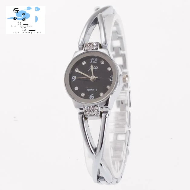 Fashion Women'S Minimalism  Golden Stainless Steel Wrist Watch Mechanical Watches Women'S  Fashion Cute Wristwatch Watch Women