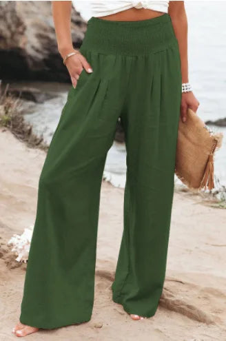 High Waist Pull Elastic Waist Popular Women's Casual Pants