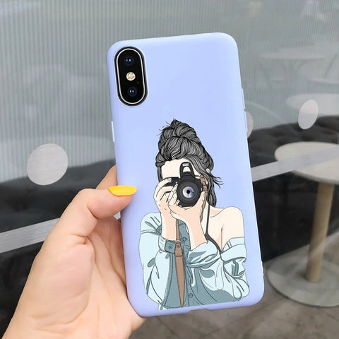 Silicone Soft Fundas Phone Back Cover Case For iPhone