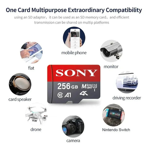 SONY Ultra Micro SD/TF 1TB Flash Memory Card 128GB 256GB 1TB 512GB Micro SD Card 64 128 GB MicroSD Dropshipping For MI Phone