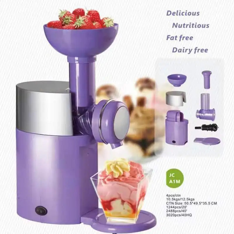 Household Kitchen Ice Cream Machine DIY Making Fruit Cone Frozen Dessert Maker Homemade Summer Heat Relief Popsicles Automatic