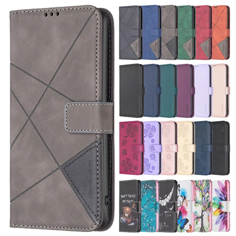 Wallet Flip Case on For Samsung Galaxy A52 Classic Phone Leather Cases For A52 4G A52s 5G A526 A525F A528 Card Slot Back Cover